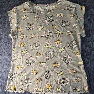 Warner Bros. Women's and Women's Plus Tom and Jerry Pajama Top